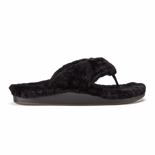 Olukai Women's Kipe A Heu Slipper - Black US507-324